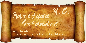 Marijana Orlandić vizit kartica